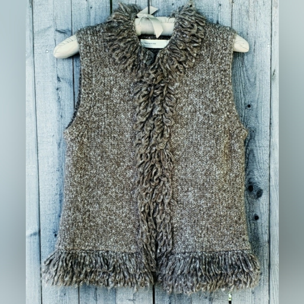 Anthropologie sleeping on snow sweater vest Medium
